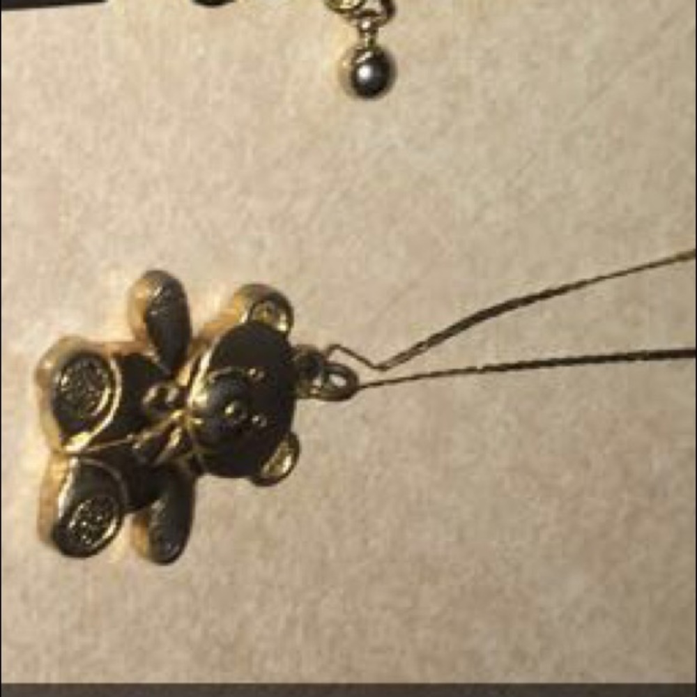 14k gold teddy bear necklace 🧸